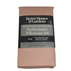 Better Homes & Gardens Blush King Performance Pillowcase Set 400 Thread Count